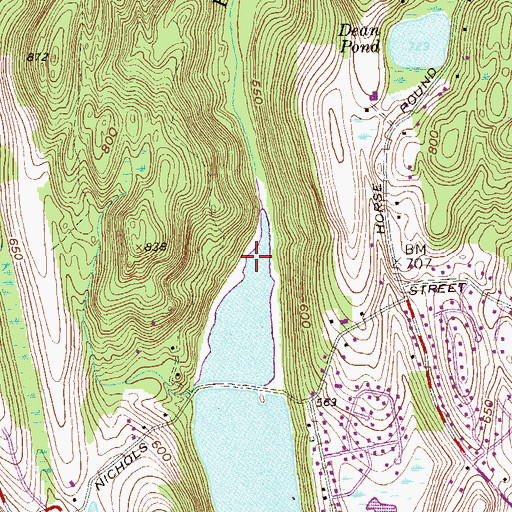 Topographic Map of Horse Pound Brook, NY