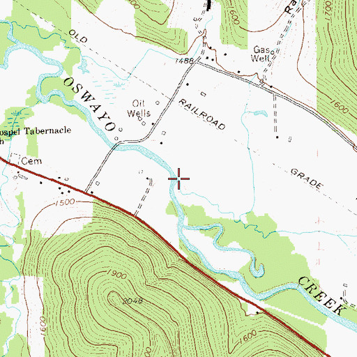 Topographic Map of Horse Run, NY