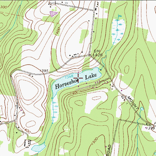 Topographic Map of Horseshoe Lake, NY