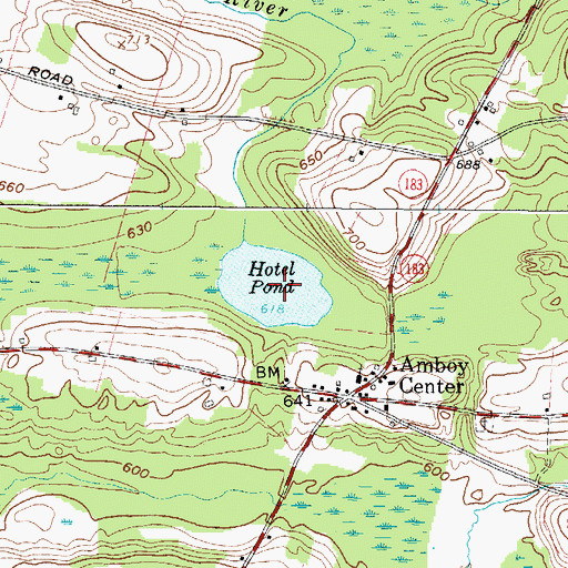 Topographic Map of Hotel Pond, NY