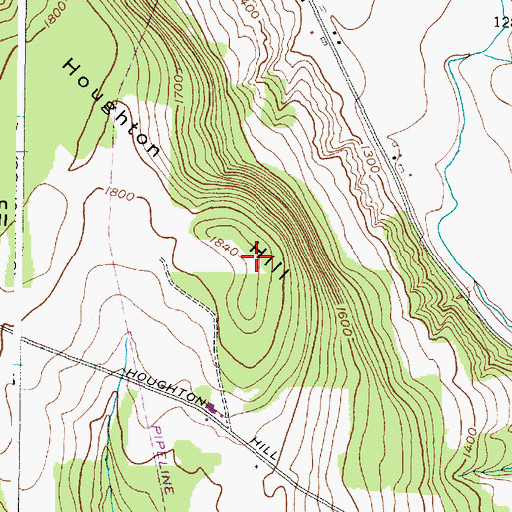 Topographic Map of Houghton Hill, NY