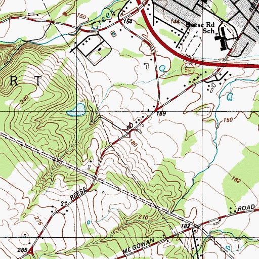 Topographic Map of Howard Cemetery, NY