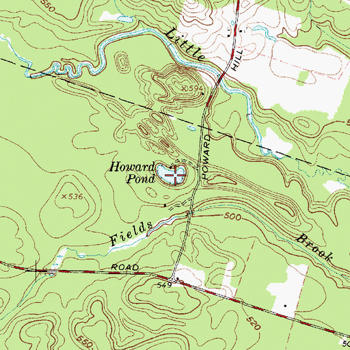 Topographic Map of Howard Pond, NY