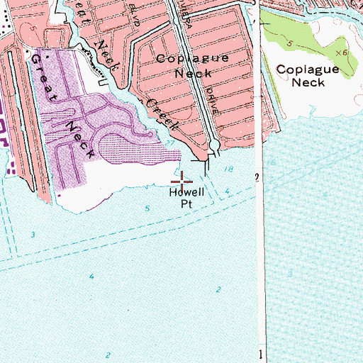 Topographic Map of Howell Point, NY