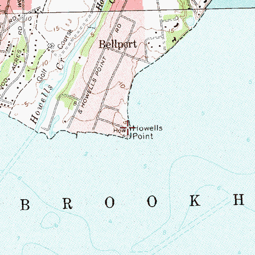 Topographic Map of Howells Point, NY