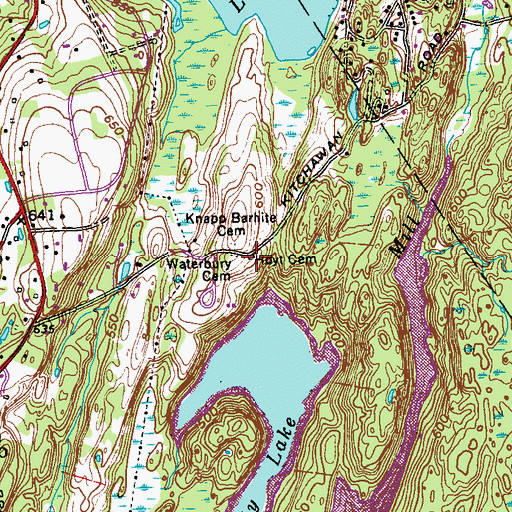 Topographic Map of Hoyt Cemetery, NY