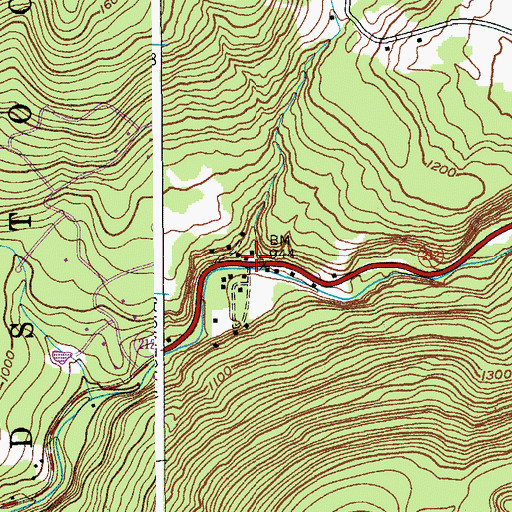 Topographic Map of Hoyt Hollow, NY