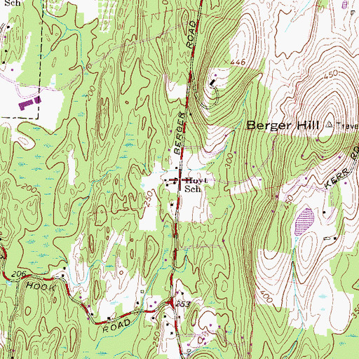 Topographic Map of Hoyt School, NY