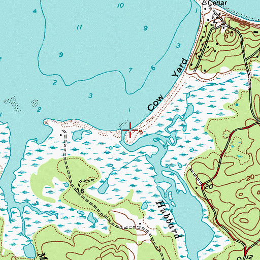 Topographic Map of Hubbard Creek, NY
