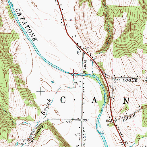 Topographic Map of Hubbard Hill Brook, NY