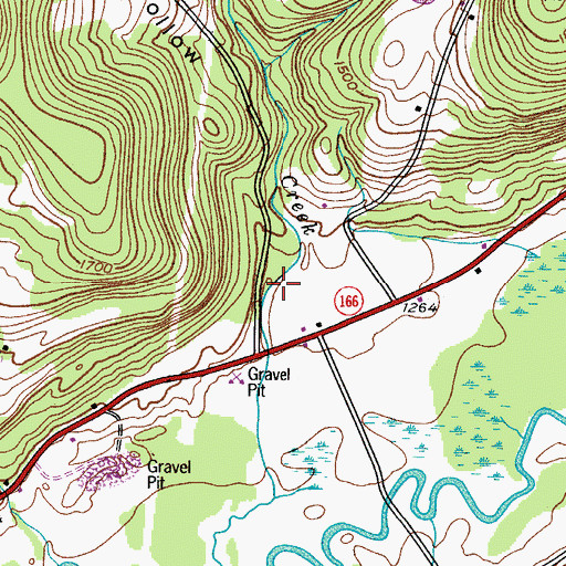 Topographic Map of Hubbel Hollow, NY