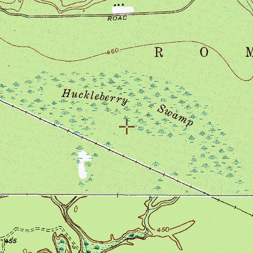 Topographic Map of Huckleberry Swamp, NY