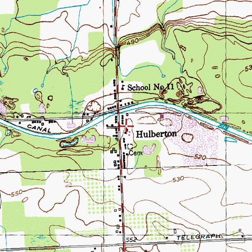 Topographic Map of Hulberton, NY