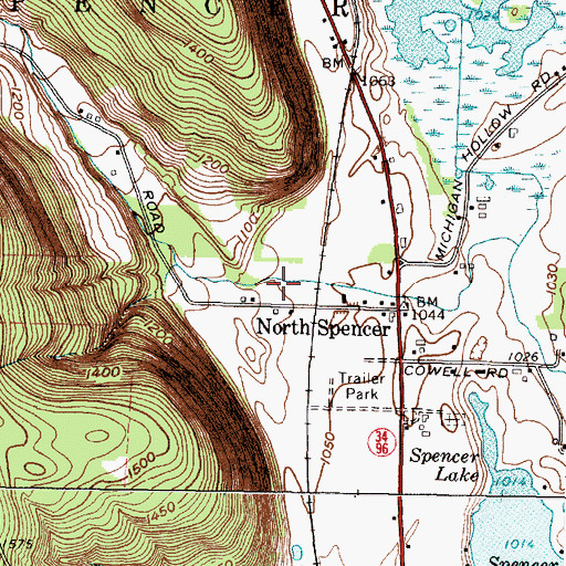 Topographic Map of Hulburt Hollow, NY