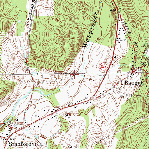 Topographic Map of Hunns Lake Creek, NY