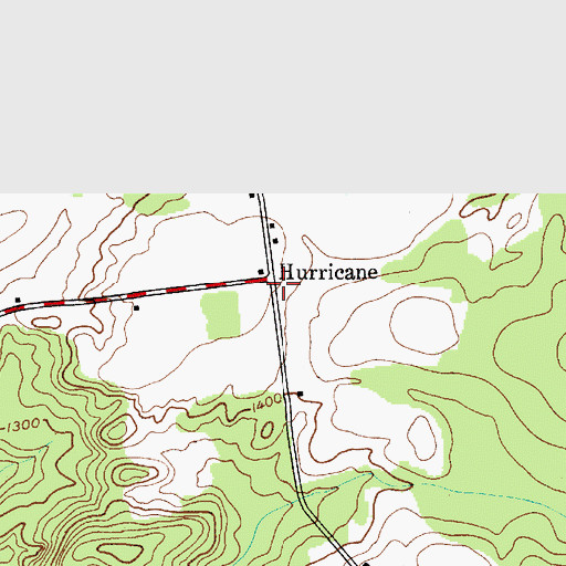 Topographic Map of Hurricane, NY