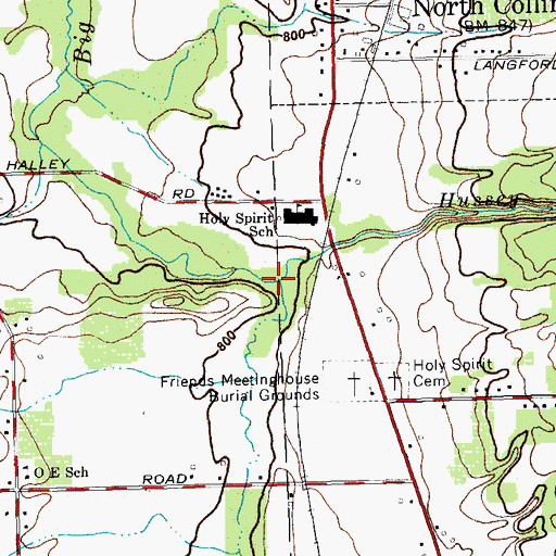 Topographic Map of Hussey Gulf, NY
