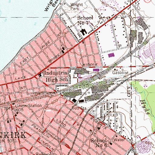 Topographic Map of Hyde Creek, NY