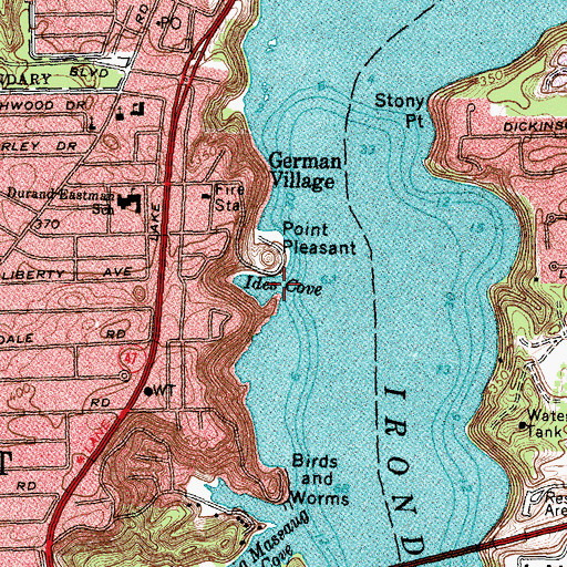 Topographic Map of Ides Cove, NY