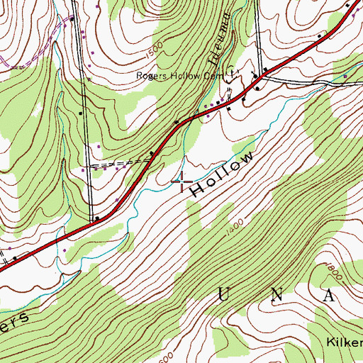 Topographic Map of Ideuma Brook, NY