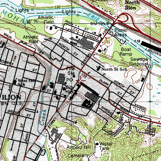 Topographic Map of Ilion, NY