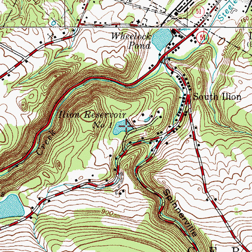 Topographic Map of Ilion Reservoir Number One, NY