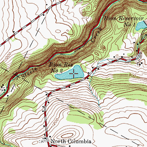 Topographic Map of Ilion Reservoir Number Two, NY