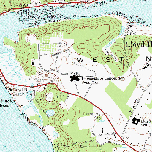 Topographic Map of Immaculate Conception Seminary, NY