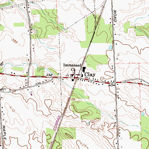 Topographic Map of Immanuel Lutheran Church, NY