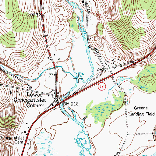 Topographic Map of Indian Brook, NY