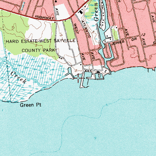 Topographic Map of Indian Creek, NY
