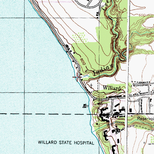 Topographic Map of Indian Creek, NY