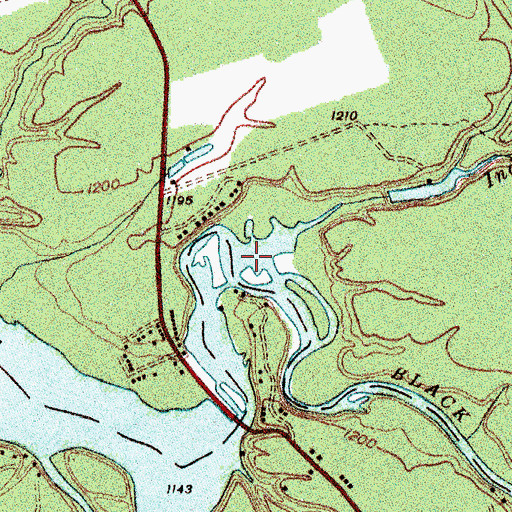 Topographic Map of Indian Creek, NY