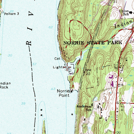 Topographic Map of Indian Kill, NY