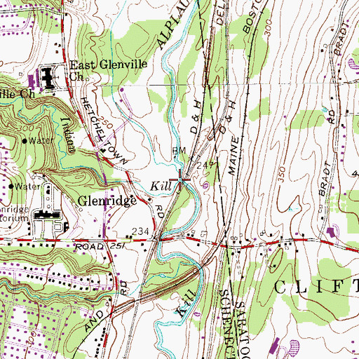 Topographic Map of Indian Kill, NY