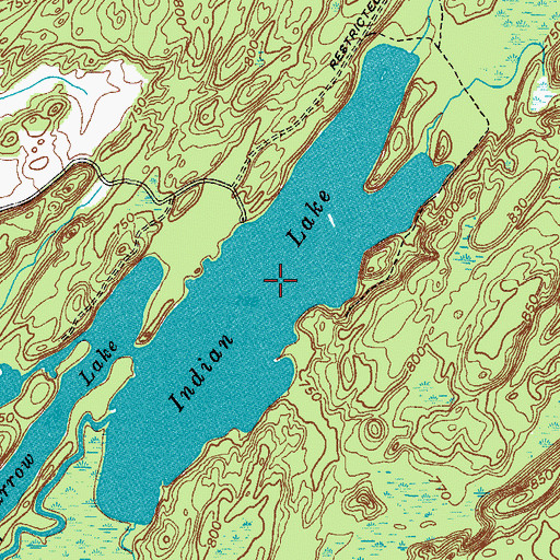 Topographic Map of Indian Lake, NY
