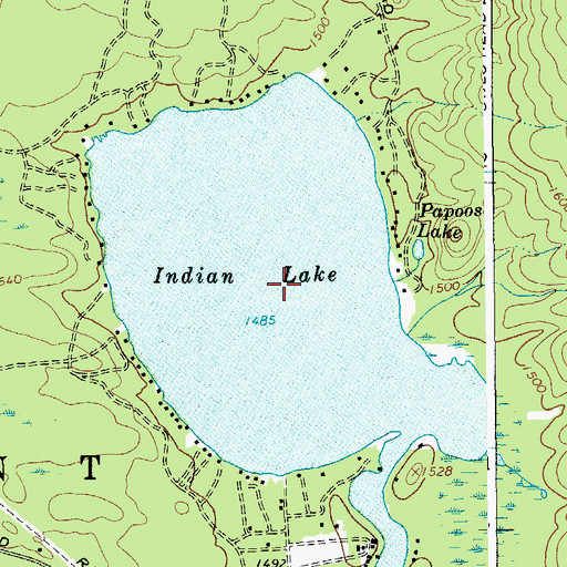 Topographic Map of Indian Lake, NY