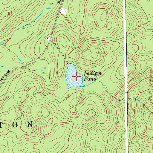 Topographic Map of Indian Pond, NY