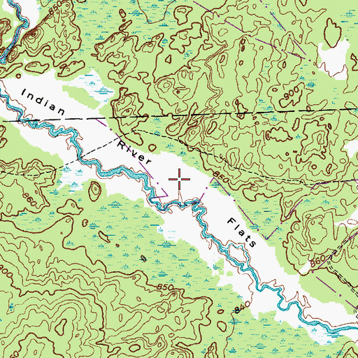 Topographic Map of Indian River Flats, NY