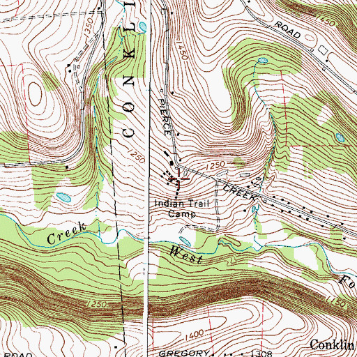 Topographic Map of Indian Trail Camp, NY