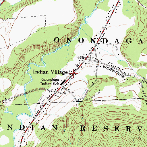 Topographic Map of Indian Village, NY