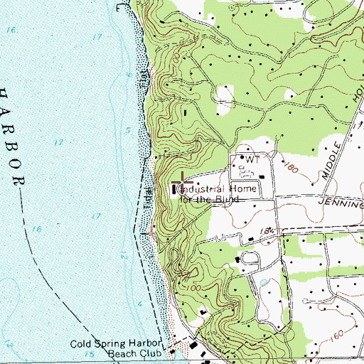 Topographic Map of Industrial Home of the Blind, NY
