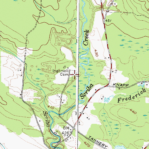 Topographic Map of Constantia Rural Cemetery, NY