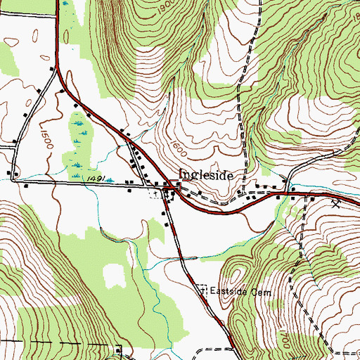 Topographic Map of Ingleside, NY