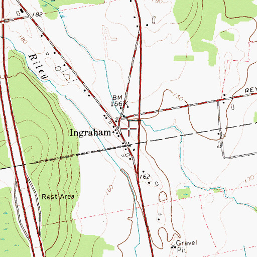 Topographic Map of Ingraham, NY