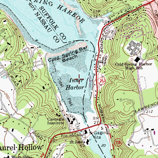 Topographic Map of Inner Harbor, NY