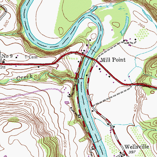Topographic Map of Irish Creek, NY