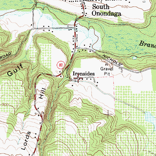 Topographic Map of Ironsides, NY