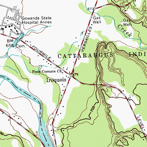 Topographic Map of Iroquois, NY