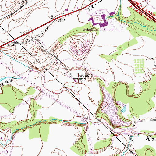 Topographic Map of Iroquois Club, NY
